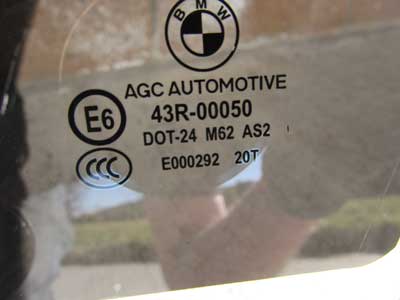 BMW Door Side Window Glass, Front Left 51337182109 F10 528i 535i 550i ActiveHybrid 5 M53